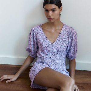 ZARA floral print jumpsuit